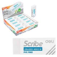 DELI Ластик Scribe, большой, 54х20х10мм. белый