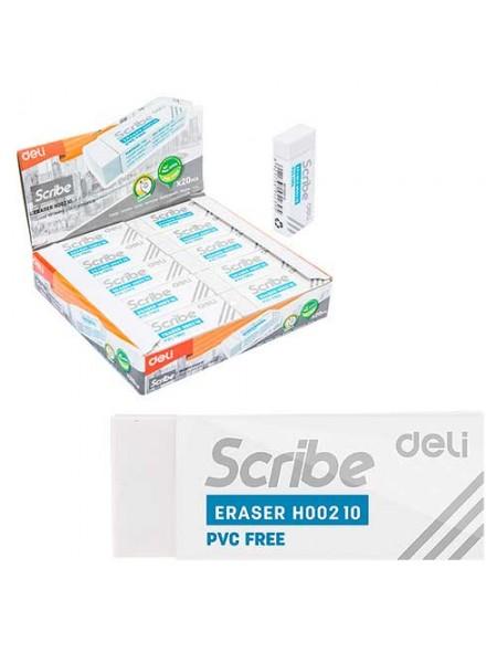DELI Ластик Scribe, большой, 54х20х10мм. белый