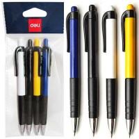 DELI Набор ручек шариковых, автоматических, 4 шт в блистере, 6505