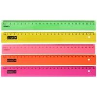 Action Линейка 25см ассорти, флю