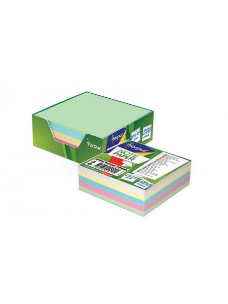 FORPUS Бумага для заметок, 85х85мм, цветная, 300 листов, сменный блок