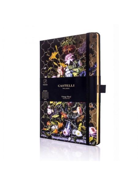 CASTELLI Блокнот "Vintage" А5, 96л., на резинке, цветной срез CASTELLI Блокнот "Vintage" А5, 96л., на резинке, цветной срез