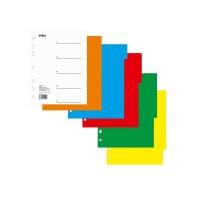 INDEX Разделители пластиковые, цветные, ф.А5, 1- 5