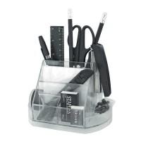 SPONSOR Настольный органайзер ВИТРИНА, 14 предметов, вращающийся, прозрачный
