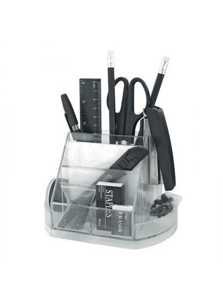 SPONSOR Настольный органайзер ВИТРИНА, 14 предметов, вращающийся, прозрачный