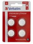 Verbatim Батарейка литиевая CR2032 блистер по 4 шт.