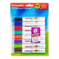 LUXOR Набор маркеров для белых досок "450C" 8цв., пулевидный, 2мм, блистер