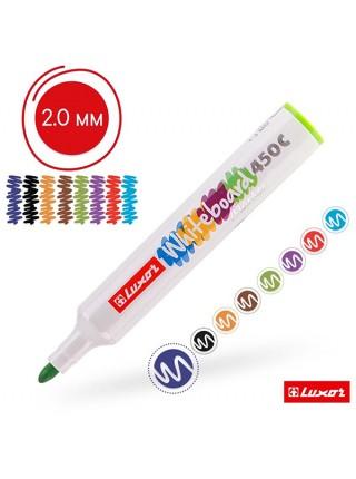 LUXOR Набор маркеров для белых досок "450C" 8цв., пулевидный, 2мм, блистер