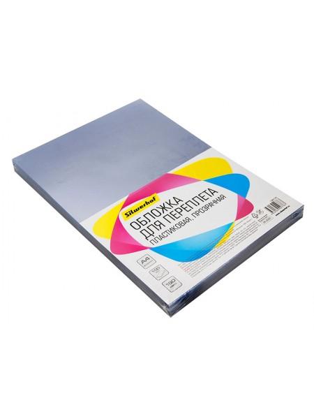 SILWERHOF Обложка для переплета ПВХ A4,  180mic (100 шт.), прозрачный