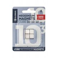 ГЛОБУС Набор магнитов неодимовых куб 10*10*10 мм 4 шт. (блистер)
