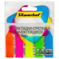 SILWERHOF Закладки пластиковые стрелки 45*12, неон, 5 цветов по 25л