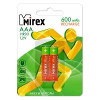 MIREX Аккумулятор  АAА  600 мАч NiMH (блистер по 2 шт.)