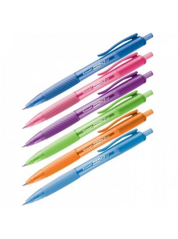 LUXOR Ручка шариковая автоматическая "Micra X2", линия 0.5 мм, синяя, корпус ассорти