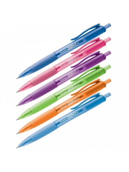 LUXOR Ручка шариковая автоматическая "Micra X2", линия 0.5 мм, синяя, корпус ассорти LUXOR Ручка шариковая автоматическая "Micra X2", линия 0.5 мм, синяя, корпус ассорти