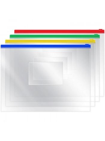 OfficeSpace Папка-конверт на молнии, А5, 120мкм, прозрачная