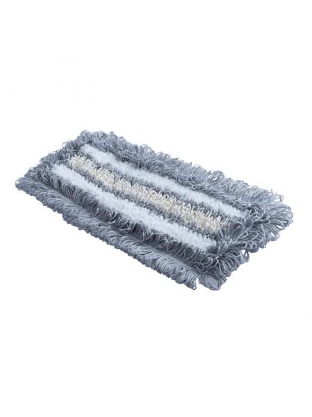 РОСМОП Насадка для плоской швабры микроволокно тафтинговая серая MVP 46х11 см (кнопки)