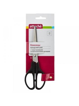 Attache Ножницы 18см, симметричные ручки, чёрные Attache Ножницы 18см, симметричные ручки, чёрные