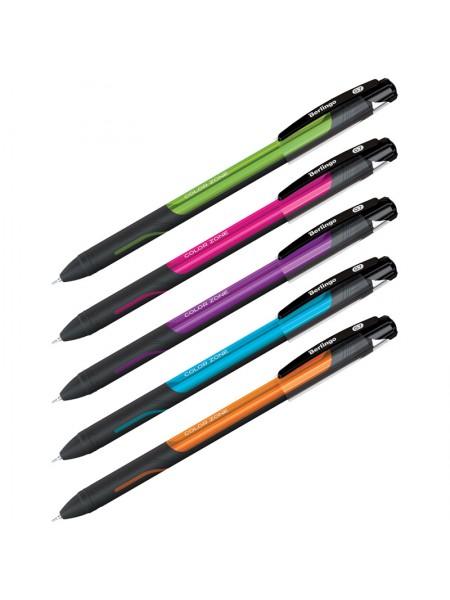 Berlingo Ручка шариковая "Color Zone stick", 0.5 мм, стержень игольчатый синий, прорезиненный корпус Berlingo Ручка шариковая "Color Zone stick", 0.5 мм, стержень игольчатый синий, прорезиненный корпус