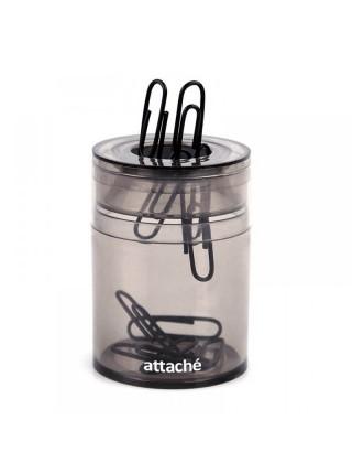 Attache Скрепочница магнитная, пластиковая, серая