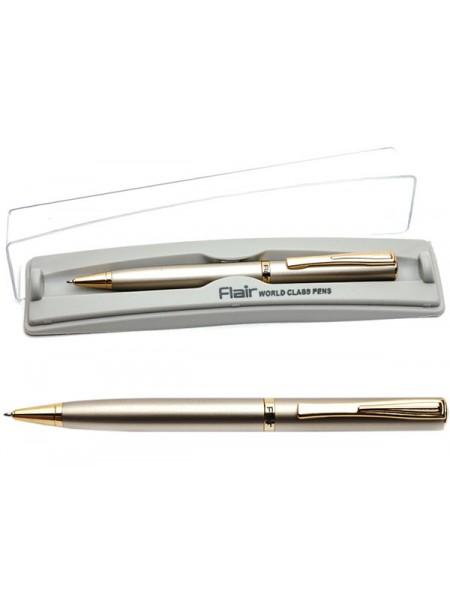 Flair Ручка шариковая автоматическая в футляре Р-16, GOLDEN EYE, сатин/золото