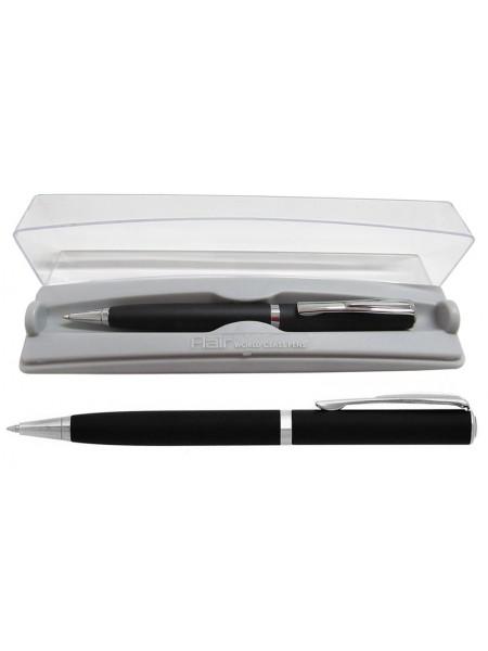 Flair Ручка шариковая автоматическая в футляре Р-16, GOLDEN EYE, черный/серебро