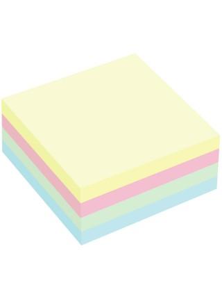 OfficeSpace Самоклеящийся блок 76*76мм, 400л, 4 пастельных цвета OfficeSpace Самоклеящийся блок 76*76мм, 400л, 4 пастельных цвета
