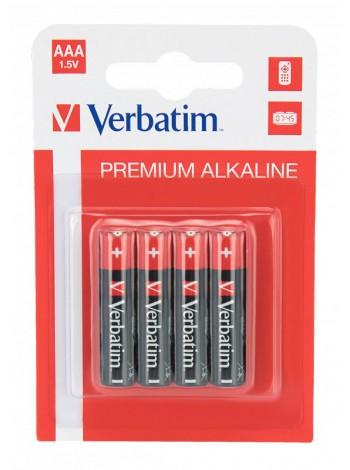 Verbatim Батарея AAA Alkaline LR03, 4шт, блистер