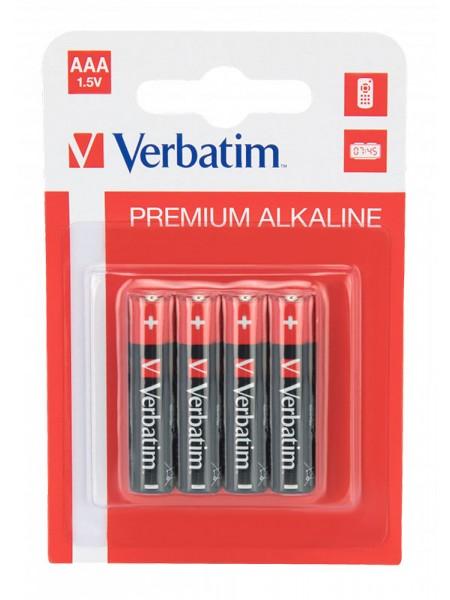 Verbatim Батарея AAA Alkaline LR03, 4шт, блистер Verbatim Батарея AAA Alkaline LR03, 4шт, блистер