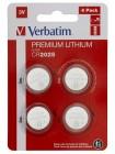 Verbatim Батарейка литиевая CR2025 блистер по 4 шт.