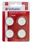 Verbatim Батарейка литиевая CR2430 блистер по 4 шт.