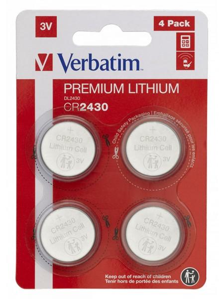 Verbatim Батарейка литиевая CR2430 блистер по 4 шт.