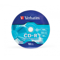 Verbatim CD-R диск 700Mb 52х DL Extra Protection, по 10 шт. в пленке