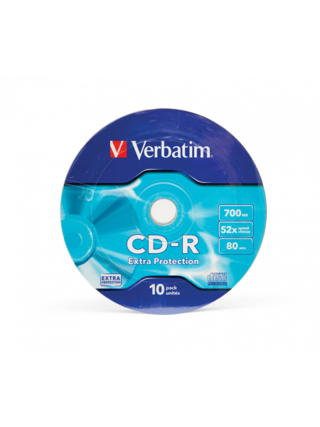 Verbatim CD-R диск 700Mb 52х DL Extra Protection, по 10 шт. в пленке Verbatim CD-R диск 700Mb 52х DL Extra Protection, по 10 шт. в пленке