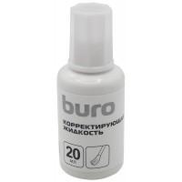 BURO Жидкость корректирующая  на основе растворителя, кисточка, 20мл