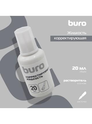 BURO Жидкость корректирующая  на основе растворителя, кисточка, 20мл