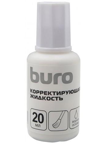 BURO Жидкость корректирующая  на водной основе, кисточка, 20мл