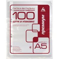 БЮРОКРАТ Папка-вкладыш "Премиум", ф.А5+, 40 мкм, матовый (100 шт/уп)