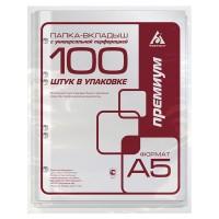 БЮРОКРАТ Папка-вкладыш "Премиум", ф.А5+, 30 мкм, глянцевый (100 шт/уп)