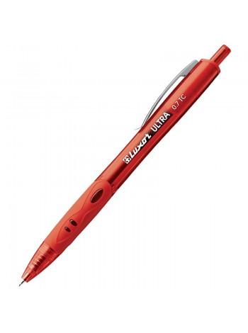 LUXOR Ручка шариковая автоматическая "Ultra", линия 0.5 мм, красная, корпус красный