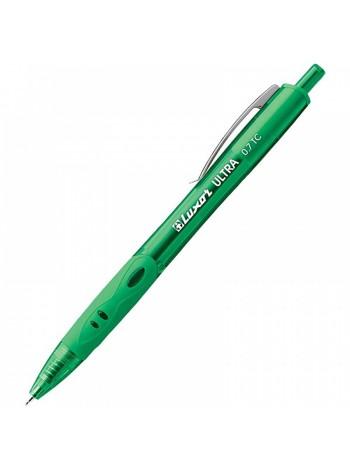 LUXOR Ручка шариковая автоматическая "Ultra", линия 0.5 мм, зеленая, корпус зеленый