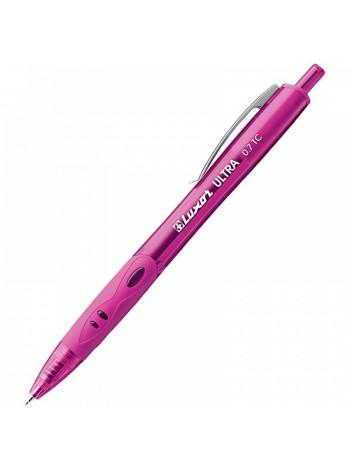 LUXOR Ручка шариковая автоматическая "Ultra", линия 0.5 мм, розовая, корпус розовый