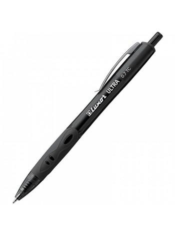 LUXOR Ручка шариковая автоматическая "Ultra", линия 0.5 мм, черная, корпус черный