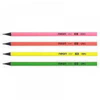 DELI Карандаш чернографитный пластиковый NEON, 190мм, HB, ассорти