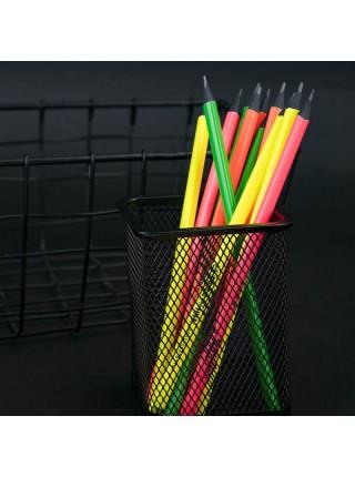 DELI Карандаш чернографитный пластиковый NEON, 190мм, HB, ассорти