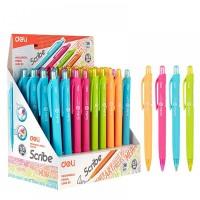 DELI Карандаш механический, 0,7мм, трёхгранный, с ластиком, ассорти