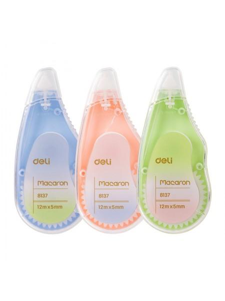 DELI Корректирующая лента 5мм х 12м, ассорти