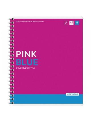 ArtSpace Тетрадь А5, 48 листов, клетка, на гребне "Моноколор. Colorblock"