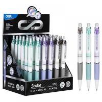 DELI Карандаш механический, 0,5мм, с ластиком, ассорти