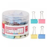 DELI Зажимы для бумаг цветныеi, 19мм, 40шт в тубе