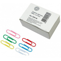 DOLCE COSTO Скрепки канцелярские 28 мм, цветные, 100шт/уп